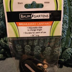 Baumgartens Black Breakaway Lanyard
